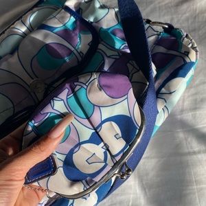 Coach Purse with Pouch (blue/purple)